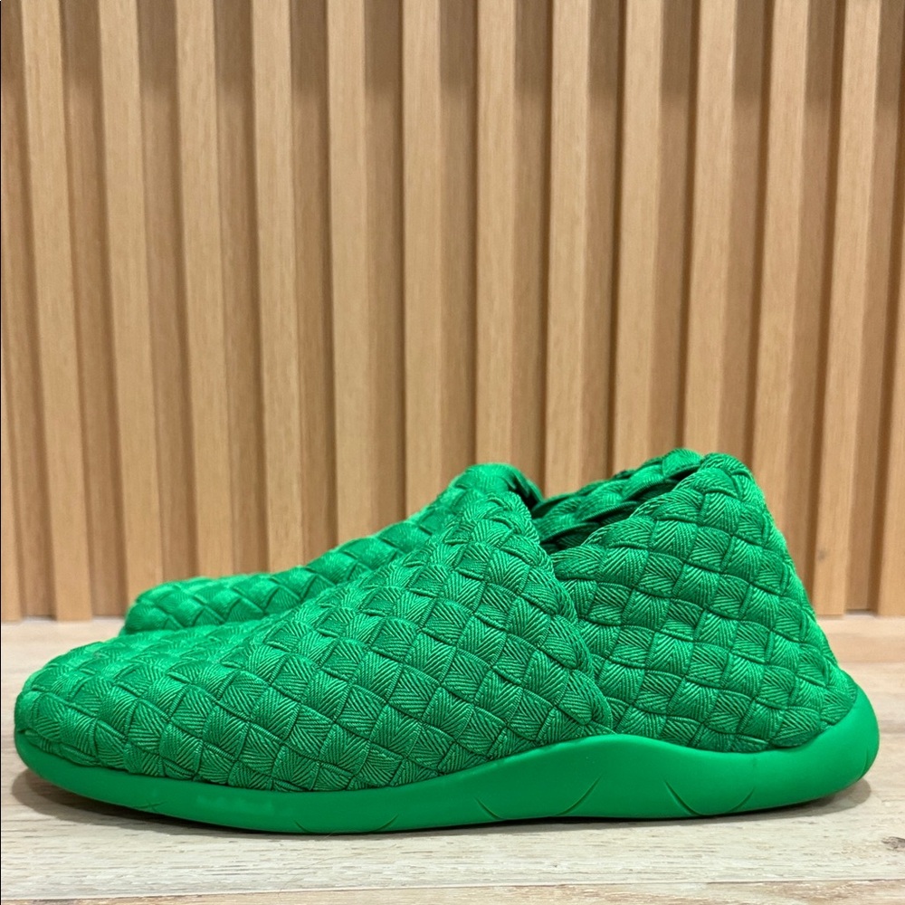 Bottega Veneta Green Intrecciato Quilted Slip-On Loafers - Picture 3 of 13